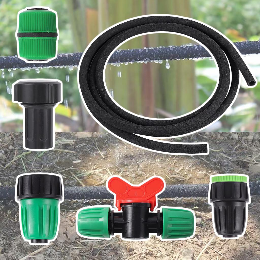 1/2" Soaker Pipe Garden Agriculture Irrigation System Drip Irrigation Fitting Root Watering Leakage Pipe Locked Valve Fitting