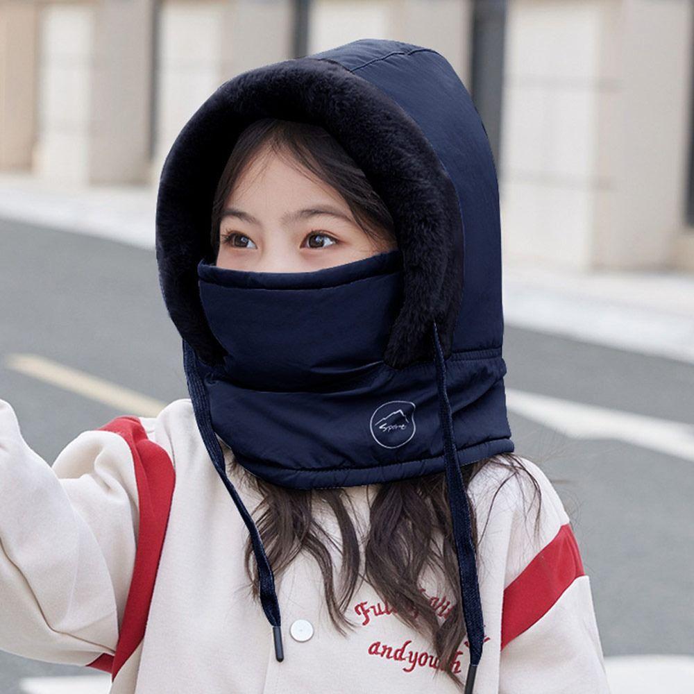 Warm Winter Children Hats Ear Protection Mask Hat Scarf Set Winter Pullover Cap for Boys Girls