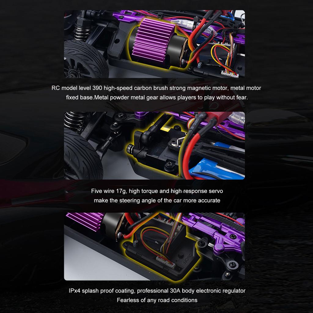 RC Driftingbil 1/16 RC-bil 2,4 GHz 4WD 35 km/h RC Racerbil Hög Hastighet Barnpresent RTR för Barn Pojkar Flickor