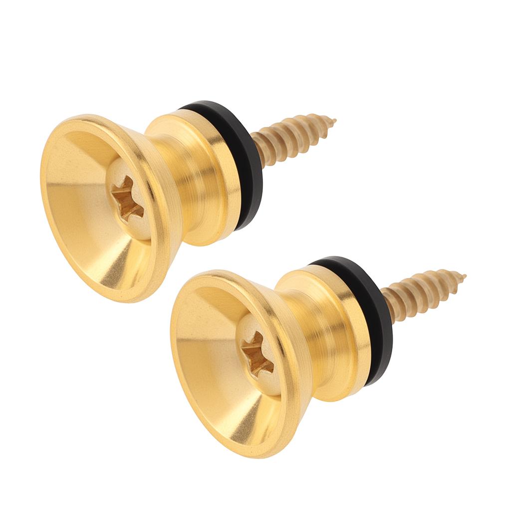 Metal 6pcs Guitar Strap Lock Buttons Gold Silver Black Acoustic Electric Ukulele Secure Heavy Duty