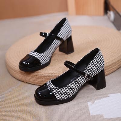 Mary Jane Shoes Women Chunky Heels Fashion Ladies Office Shoes Woman Pumps Loafers Footwear