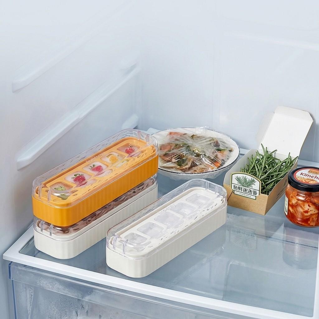 1/2/3Pcs Ice Cube Tray With Lid Refrigerator Plastic Ice Mold Reusable 5 Grids Ice Cube Maker Kitchen Accessories Ice Cube Box