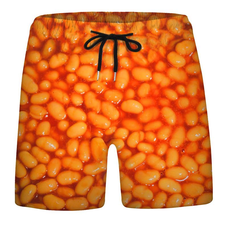 Fashion Funny Sausages Food Graphic Kids Beach Shorts 3D Printing For Kids Casual Shorts Cool Boy's and Girl's Shorts