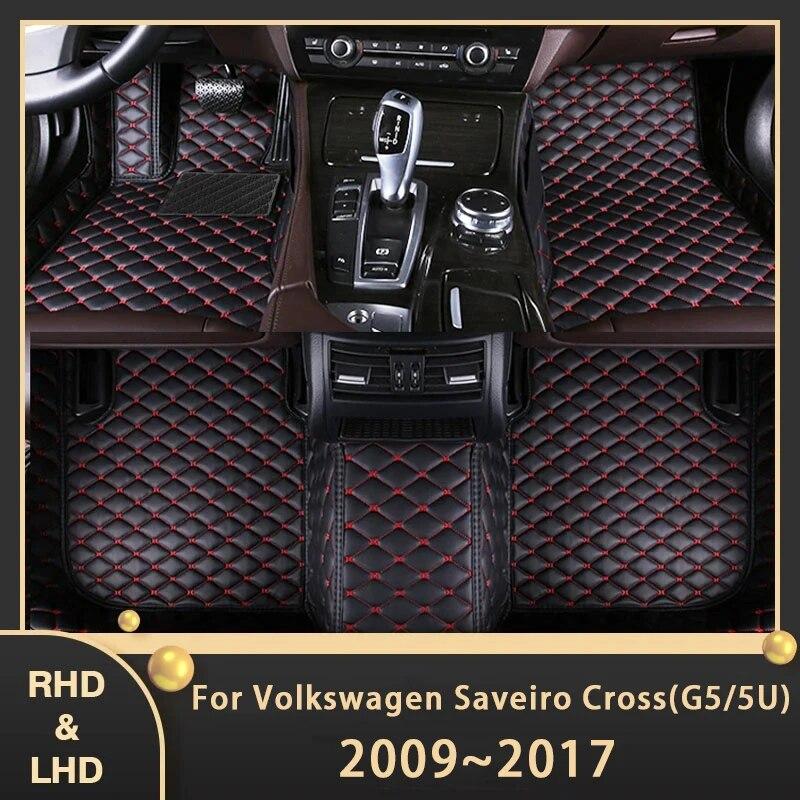 

Автомобильные коврики для VW Volkswagen Saveiro Cross G5 5U 2009 ~ 2017, автомобильные накладки на заказ, кожаный ковер, аксессуары для интерьера 2016
