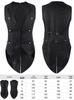 Templar Knight Medieval Patchwork Corset Vest Halloween Men's Stage Costume