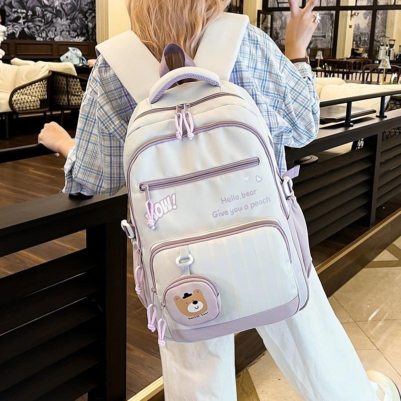 High value, fresh and sweet, candy-colored backpack, lightweight and large-capacity backpack for junior high school students