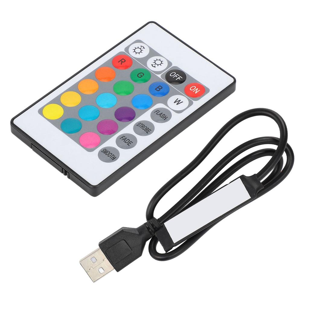 USB Bluetooth RGB Light Strip Controller with Remote Control for 4 Pin 5V LED Strip Lights
