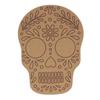 Decorative Support - Artemio - Skull - 15 Cm X 11 Cm - MDF - Customizable
