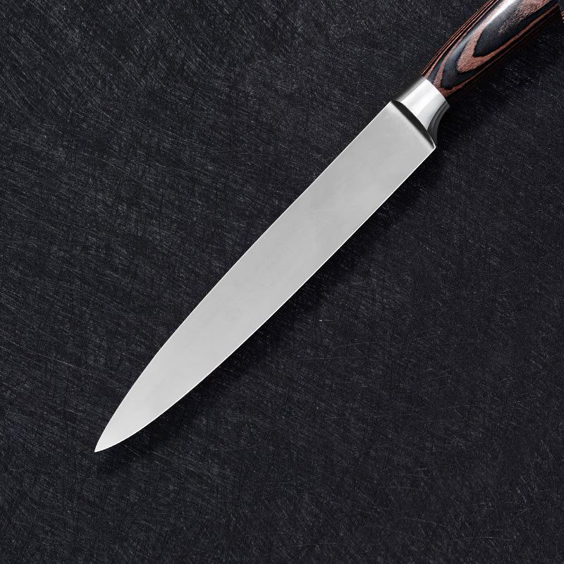 Edelstahl 7cr17 Hackmesser mit farbigem Holzgriff Fisch Roh Sushi Koch Filetiermesser Kochen Schneiden