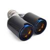 BMW Car Modification Carbon Fiber Dual/Quad Exhaust Pipe with M Logo - Y-Shaped Tailpipe