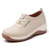 Casual Sneakers met Lage Hak, Comfortabele En Draagbare 100% Echt Lederen Schoenen Voor Casual Werk Vrouwen