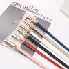 Adjustable Elastic Ladies Dress Waist Belt Slim Women Belt Buckle Skinny Female Belt