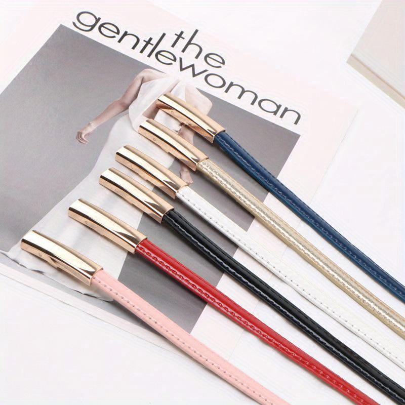 Adjustable Elastic Ladies Dress Waist Belt Slim Women Belt Buckle Skinny Female Belt