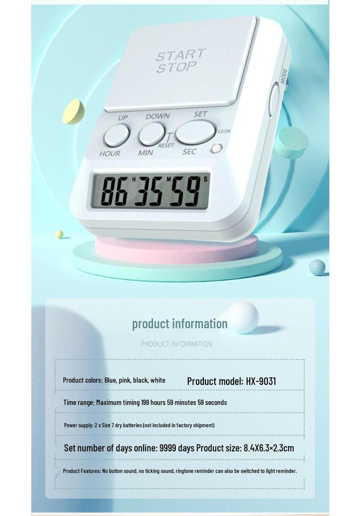 Timer da Cucina Elettronico con Bilancia, Conto alla Rovescia Giorno/Ora/Minuto/Secondo, Modalità Silenziosa, Cronometraggio Avanti e Indietro per la Cottura