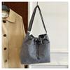 Retro large-capacity shoulder bag, foreign corduroy cloth bag new Japanese and Korean casual simple messenger bag women's bag