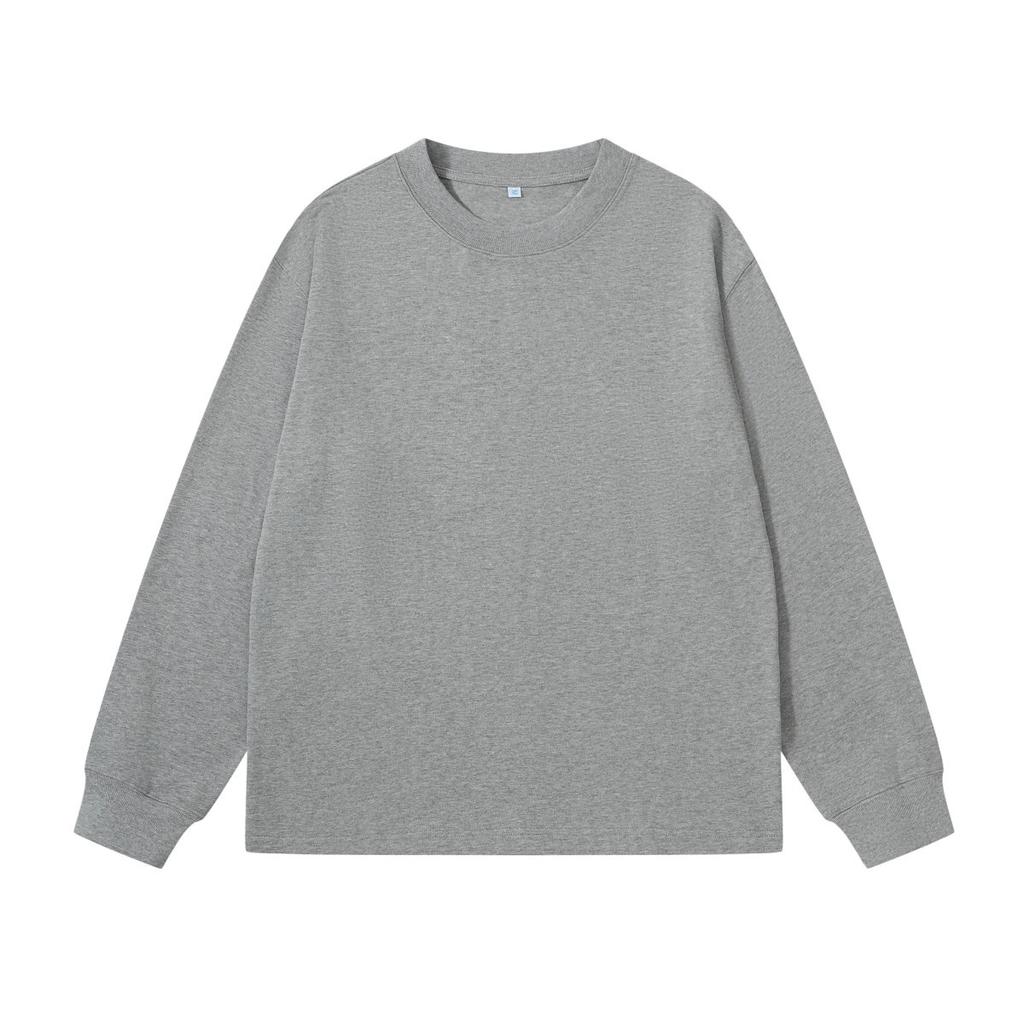 RUIIENRS X ROPUCHA Fall New Japanese Minimalist Solid Color Crew Neck Sweatshirt FT337