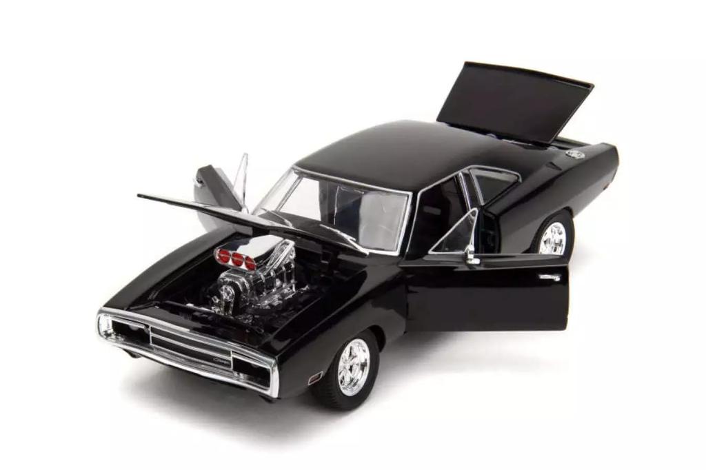 JADA TOYS 1/24 Fast & Furious Dodge Charger R/T 1970 Black Fast & Furious Charger TrueSpec
