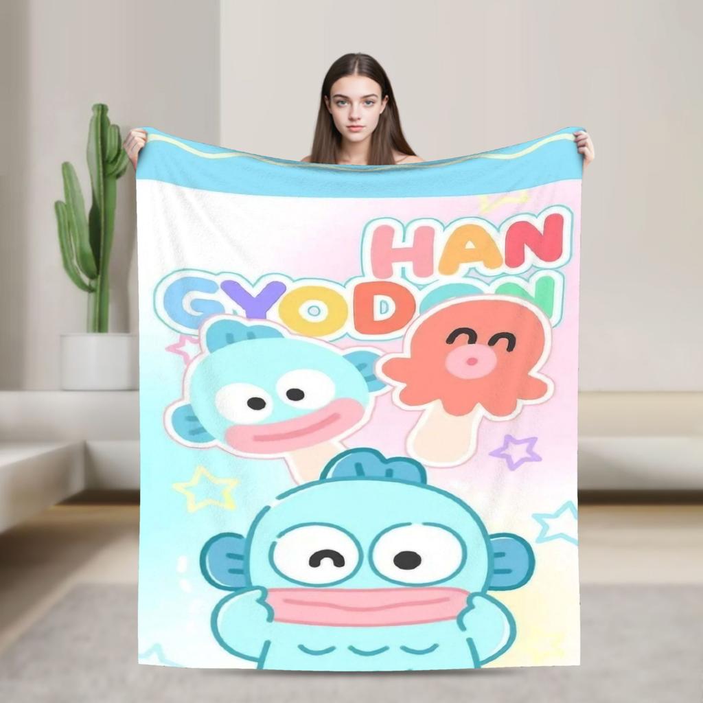Hangyodon Hang in There Blanket Cover Fleece  Super Warm Throw Blanket for Bedding Couch Bed Rug