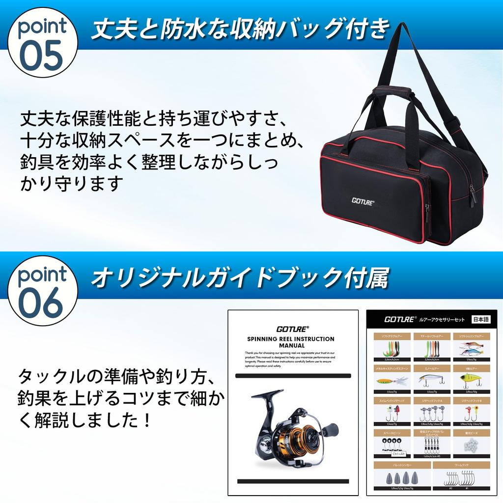 Goture Fishing Set Set N Includes Durable Fishing Smooth Spinning Carbon Fiber Telescopic Fishing Rod 66 Lures Waterproof Storage and Japanese
