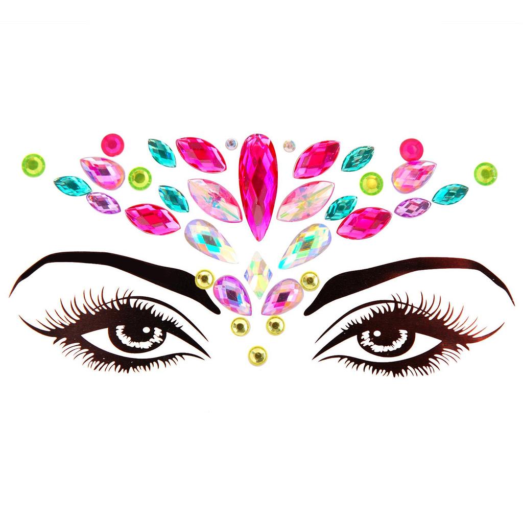 Crystal Tattoo Sticker Glitter Eyeliner Eyebrow Makeup Face Eyes Diamond Temporary Tattoo Rock Rhinestone 3D Eyeliner Stickers