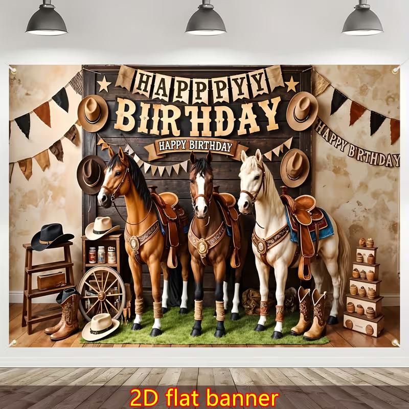 2D Wild West Background for Kids Birthday Photoshoot and Video
