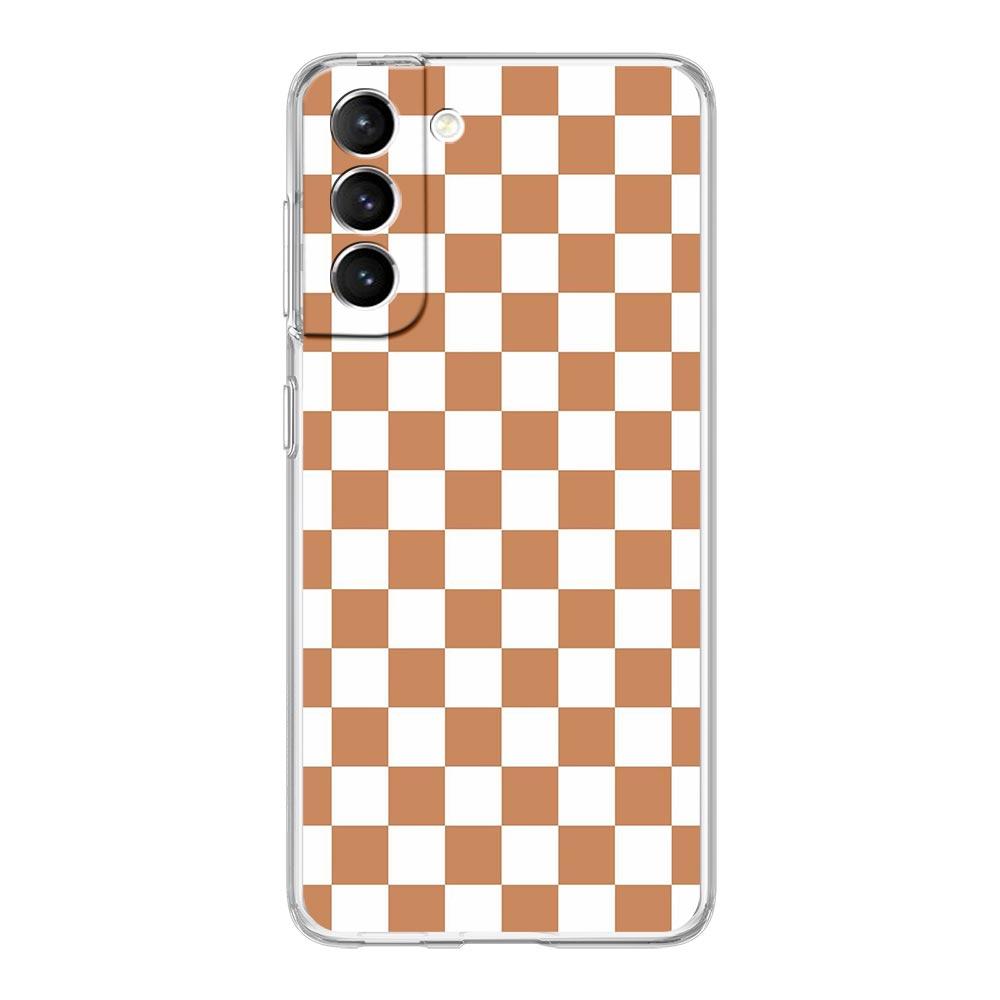 Checkerboard Plaid Checked Phone Case For Samsung Galaxy S23 Ultra S22 5G S20 S21 FE 5G S10E S9 S8 S10 Plus Soft Clear Cover