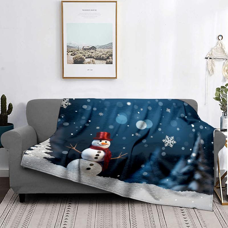 Home Decoration Plush Throw Sofa Blanket Bedspread Bed Fluffy Soft Blankets Decor Plaid Modern Halloween Merry Christmas Winter