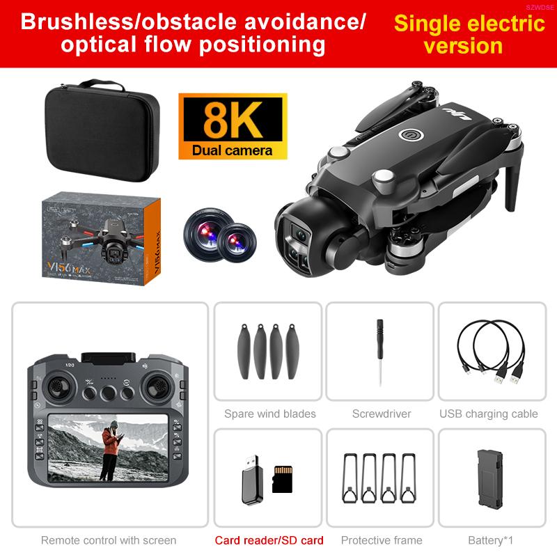 2025 Nou Dronă RC V156 Max Profesională Cameră 8K cu WiFi 5G UAV Telecomandă cu Ecran Fără Perii Evitare Obstacole Quadcopter