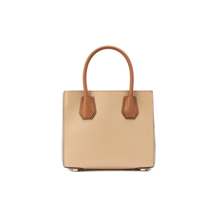 Michael Kors Mercer Cow Leather Trunk Bag, Tote Bag, Shopping Bag, Crossbody Bag, Handbag Medium Women's Camel 30H8GM9M8T-260