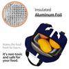 White Anchor On Navy Blue Insulated Lunch Bag for Women Office Cooler Thermal Food Box Tote Portable Lunch Boxes Container