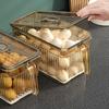 Refrigerator Storage Box with Lid And Handle Built-in Drain Partition Transparent Container for Fruits Vegetables