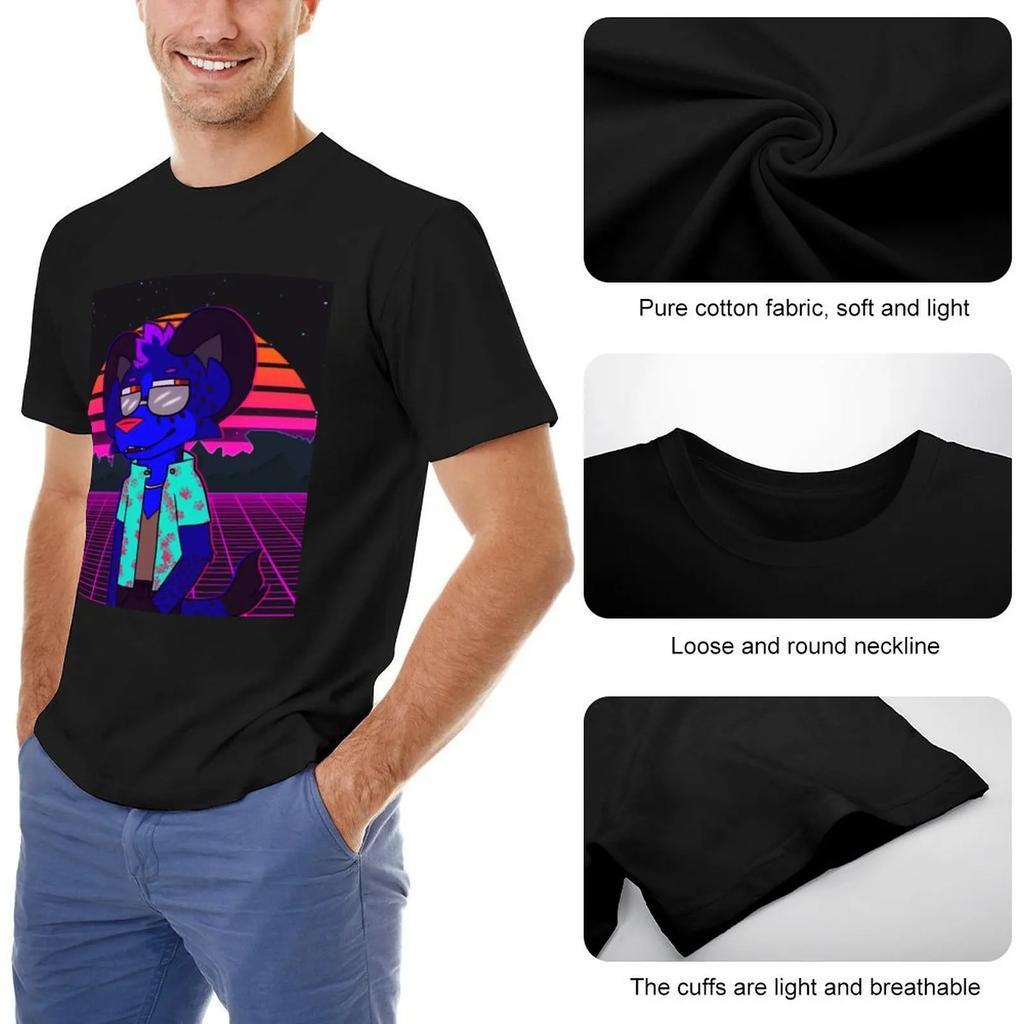 Tricou Vaporwave Hienă Bragi Oc Vintage Anime Street Wear Mărimi Mari Bărbați Tricouri Mari și Înalte