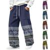 Men's Corduroy Loose Fit Straight Leg Pants with Waist and Stretch, Halloween Print