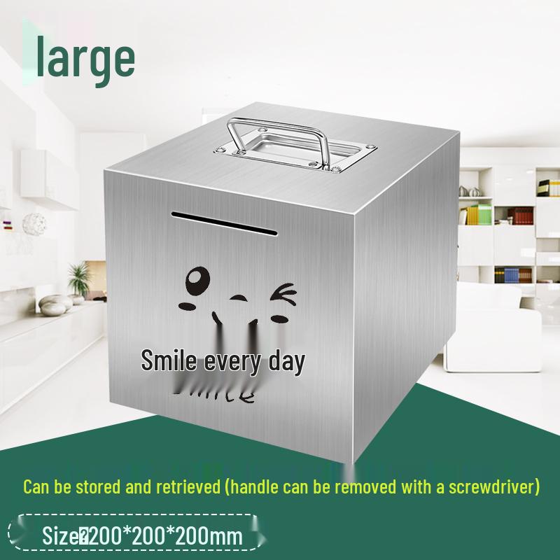 2026 Large Capacity Stainless Steel Piggy Bank for Adults - Secure Savings, Not for Kids