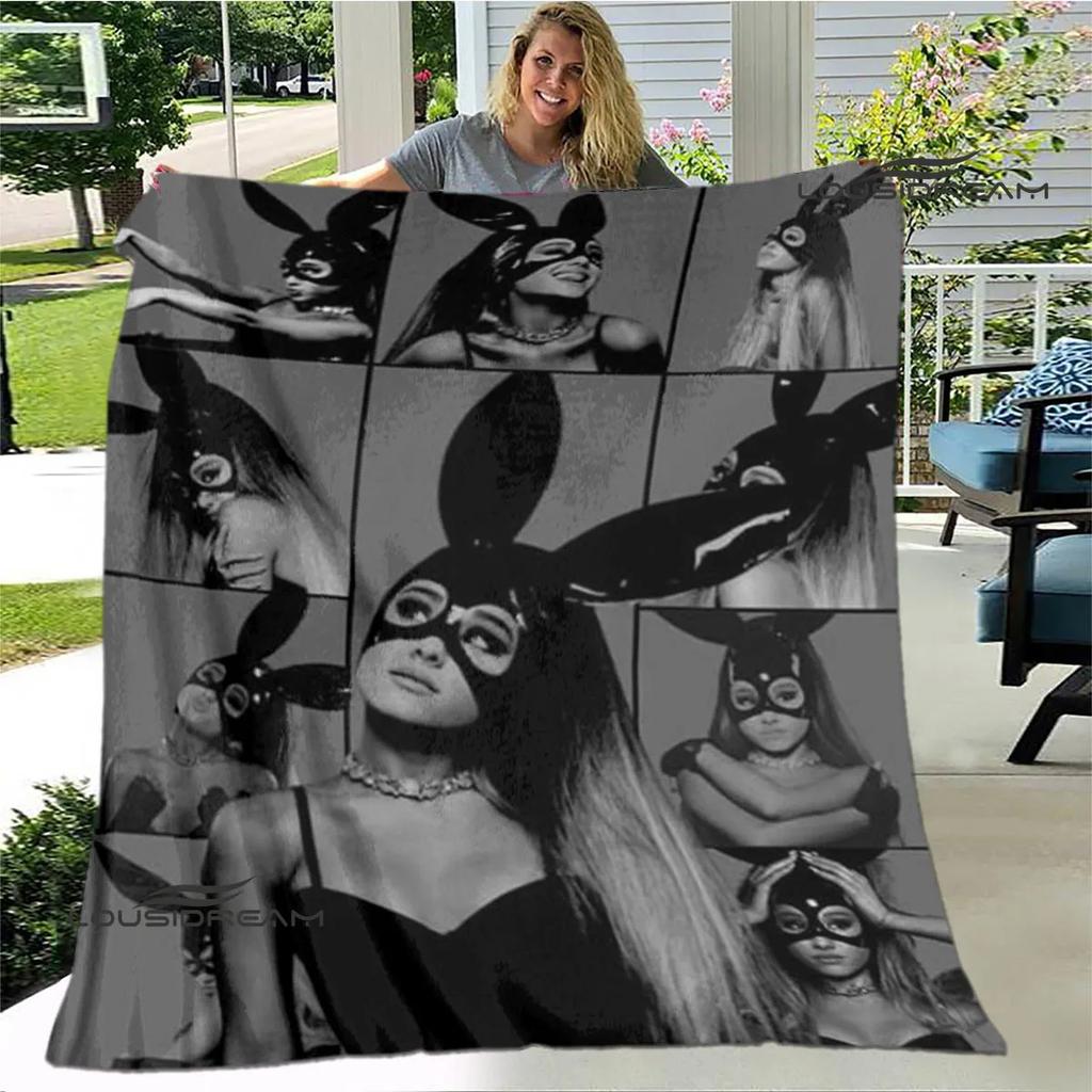 Singer Ariana grande printed blanket Flange Warm blanket soft and comfortable blankets bed linings cubre cama birthday gift