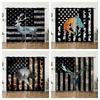 Curtains Stars And Stripes Animals Deer Bear Curtains Bedroom Living Room Blackout Curtains Perforated