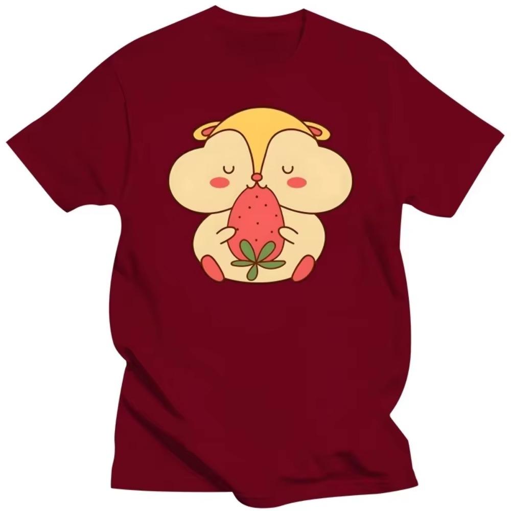 Neue Sommer-T-Shirts Herren Kawaii Eichhörnchen T-Shirt Lustig Erwachsene Herren O-Ausschnitt Kurzarm T-Shirts Männlich T-Shirt Homme Oberteile