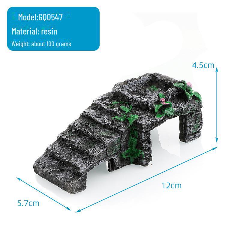 

Платформа для скелелазіння та місце для прийняття сонячних ванн: Прикраса із смоли черепахи для озеленення акваріумів.