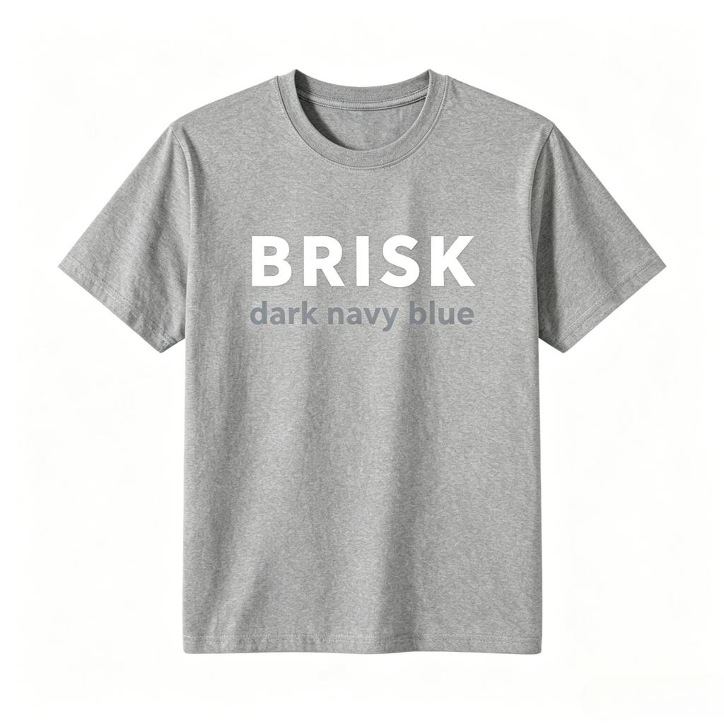 Oversized Male Tee Classic Plain Base Brisk Slogan Minimal Letter Soft Cotton Tshirt