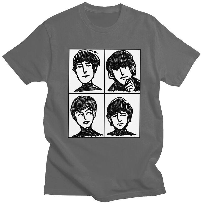 Custom Heavy Metal Rock The Beatle Tshirts for Men Short Sleeves Leisure T Shirt Cool Tshirts Slim Fit Pure Cotton Tees Gift