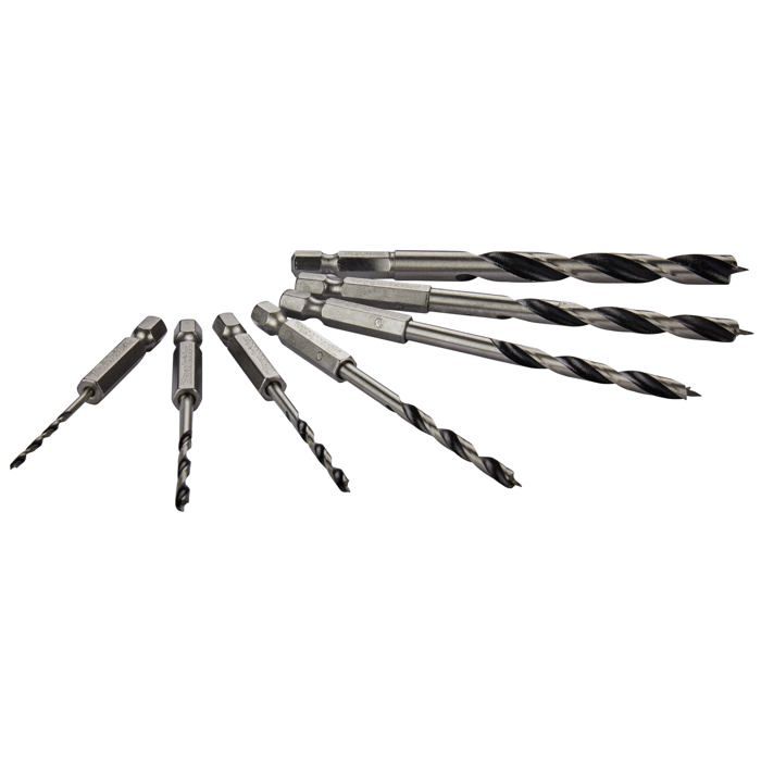 Forets à bois - Makita - D-62371 - 7 pièces - Acier - 1/4"