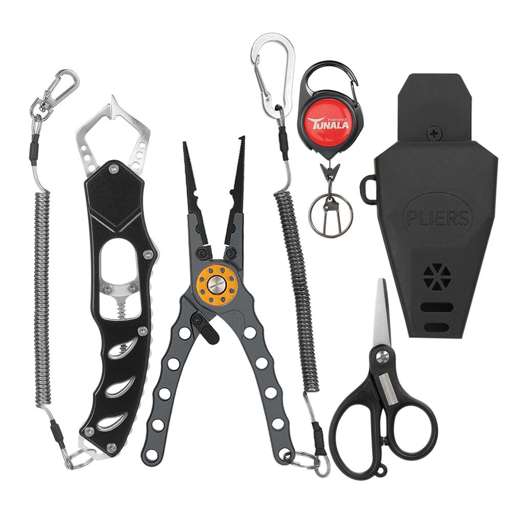 Zinger Retractor Multifunctional Fishing Pliers Combo Kit with Scissor Fish  Zinger Retractor Fishing Tackle