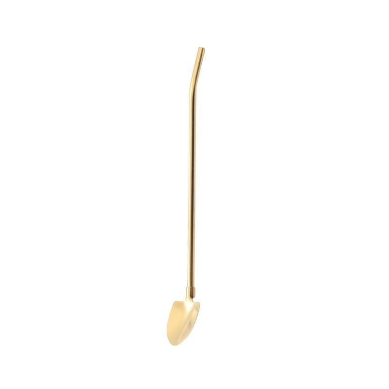 Barware Drinking Spoon Straws, Stainless Steel, Innovative Shovel Shape for Ice Cream & Kitchen Use