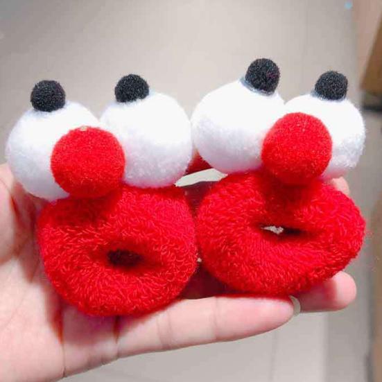 2 szt. Damskie słodkie gumki do włosów z kreskówkowymi dużymi oczami, grube, o wysokiej elastyczności, antypoślizgowe, antypoślizgowe, cukierkowe, kolorowe, kucyk, gumki do włosów, pierścienie do włosów