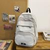 Schoolbag Korean Version Ins Simple Academy Style Large Capacity School Bag Lightweight Ridge Protection Multi-pocket Backpack Lazy Wind Backpack