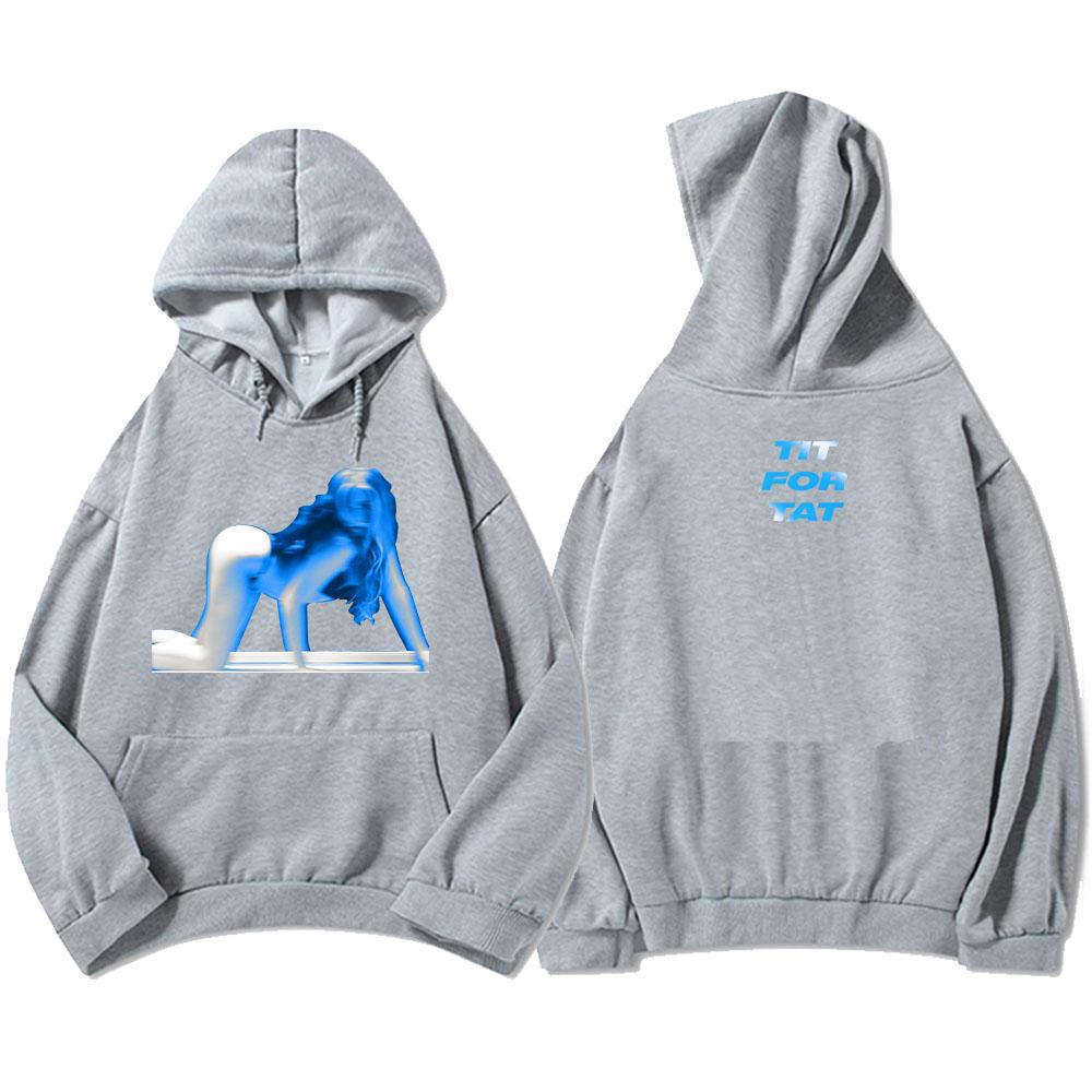 Tate Mcrae Tit for Tat Hoodies Long Sleeve Casual Hooded Sweatshirts Casual Fashion Men Women Pullovers Winter Fleece Hoody