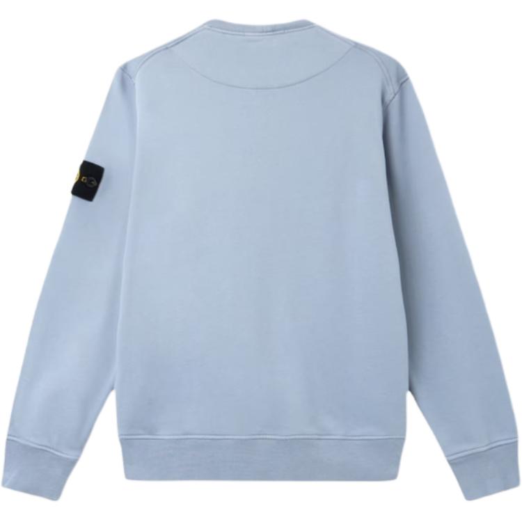Stone Island SS26 Spring Summer Collection Ribbed Edge Solid Color Left Arm Logo Comfortable Crew Neck Sweatshirt L1S156100060S0051-V0024