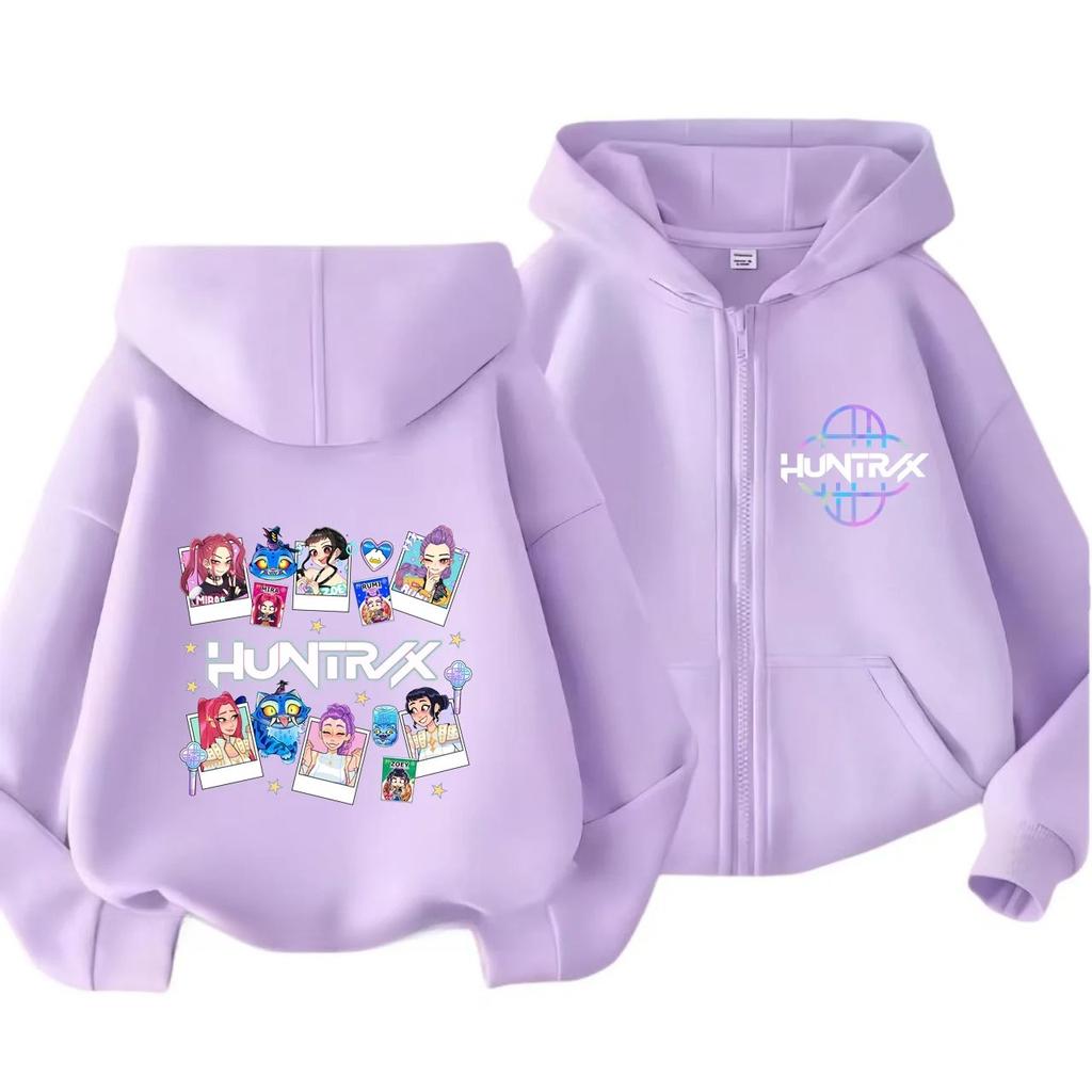 Y2k Zip Up Sweatshirts Kpop Demon Hunters Hoodie Jas Kinderkleding Kid Meisje Jongen Sweatshirt Rits Hoody Baby Casual Top