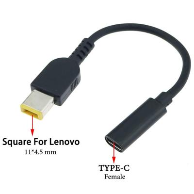 USB-C-Netzteilkabel vom Typ C auf quadratische Spitze für Lenovo ThinkPad IdeaPad Yoga