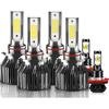 Compatible For Chevy Silverado 1500 2500HD 2007 2008 2009 2010 2011 2012 2013 2014 2015 Bulbs, 9005 H11 High/Low Beam With 5202 Fog Light Bulbs, 600%